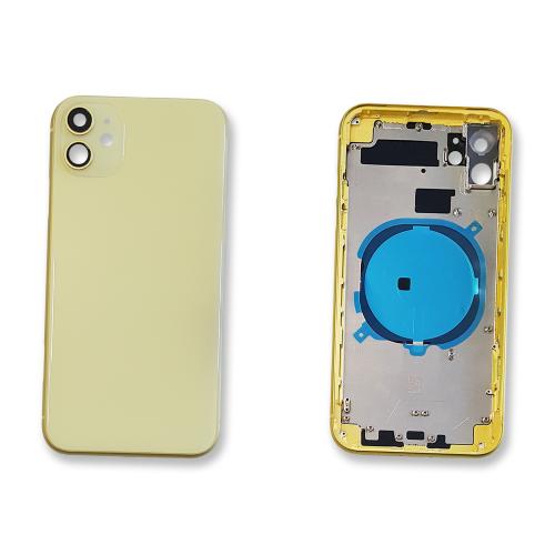 21186 - BATTERY BACK COVER REAR FOR IPHONE 11 YELLOW W/F COMPATIBLE -  Compatibile -
