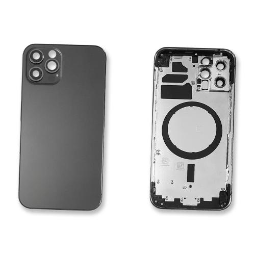 24333 - BATTERY BACK COVER REAR FOR IPHONE 12 PRO W/F BLACK COMPATIBLE -  Compatibile -
