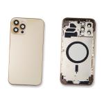 BATTERY BACK COVER REAR FOR IPHONE 12 PRO MAX GOLD WITH FRAME COMPATIBLE