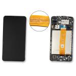 DISPLAY LCD FOR SAMSUNG A125F A12 BLACK WITH FRAME GH82-24490A GH82-24491A (VER. SM-A125F REV 0.1 - CDOT) - SERVICE PACK