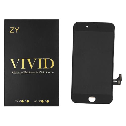 28310 - DISPLAY LCD FOR IPHONE 7 BLACK (ZY VIVID) - ZY -