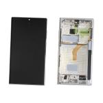 DISPLAY LCD PER SAMSUNG S908B S22 ULTRA BIANCO CON FRAME GH82-27488C GH82-27489C SERVICE PACK