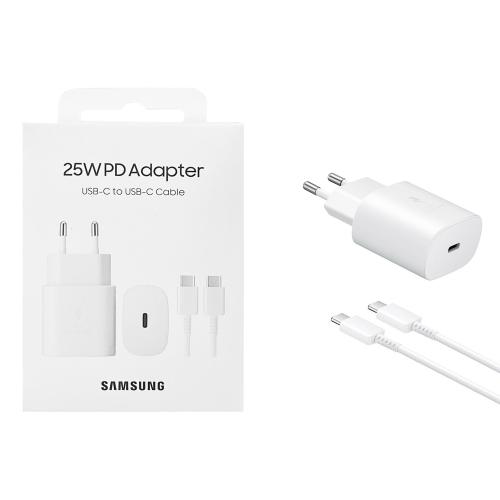 Adaptateur Secteur Samsung USB-C EP-TA800XWE - 25W - Blanc - Retail Box -  Origine