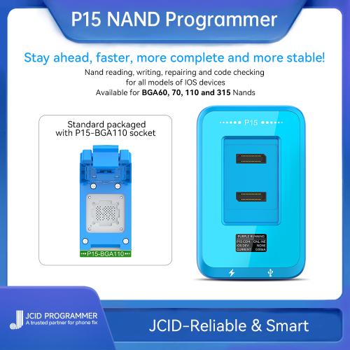 PROGRAMMATORE JCID P15 PER NAND IPHONE 6 - 15 PRO MAX (CON MODULO P15-BGA110)